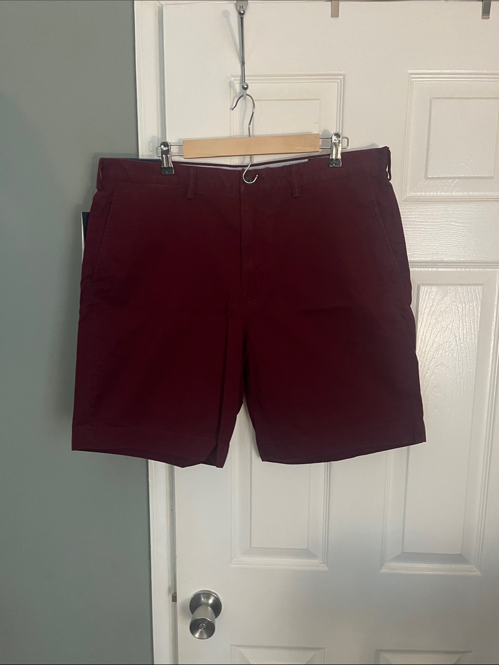 Polo by Ralph Lauren Men's Flat-Front Shorts in Burgundy NWT